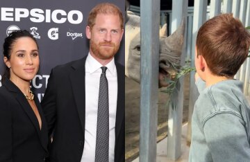 Son at the zoo, daughter in the kitchen: Meghan Markle and Prince Harry spent the day off with their children.